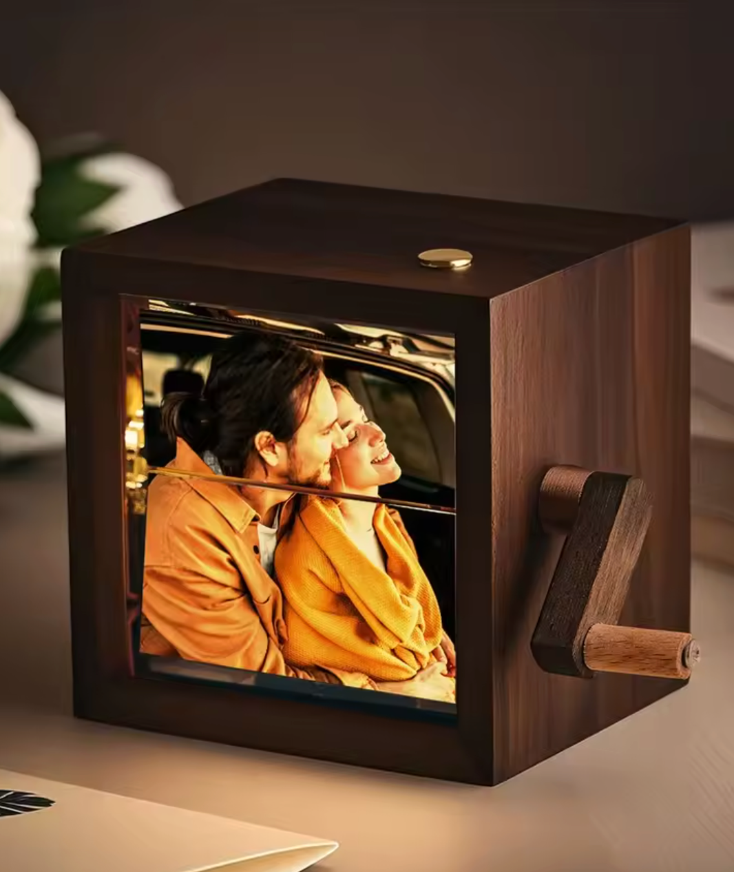 Album photo magique en bois